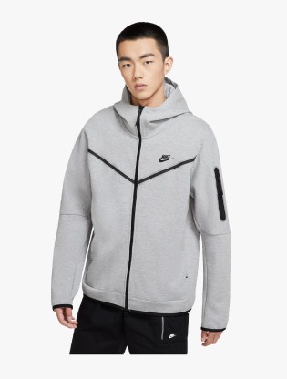 Nike Sportswear Tech Fleece Men's Full-Zip Hoodie -  DK GREY HEATHER/BLACK0