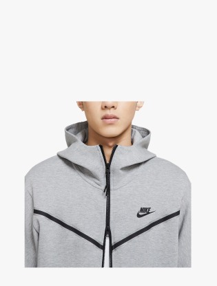 Nike Sportswear Tech Fleece Men's Full-Zip Hoodie -  DK GREY HEATHER/BLACK2