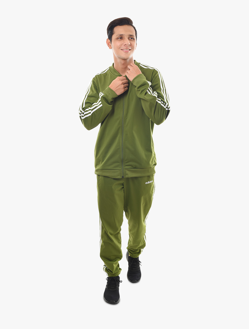 adidas tracksuit green stripes