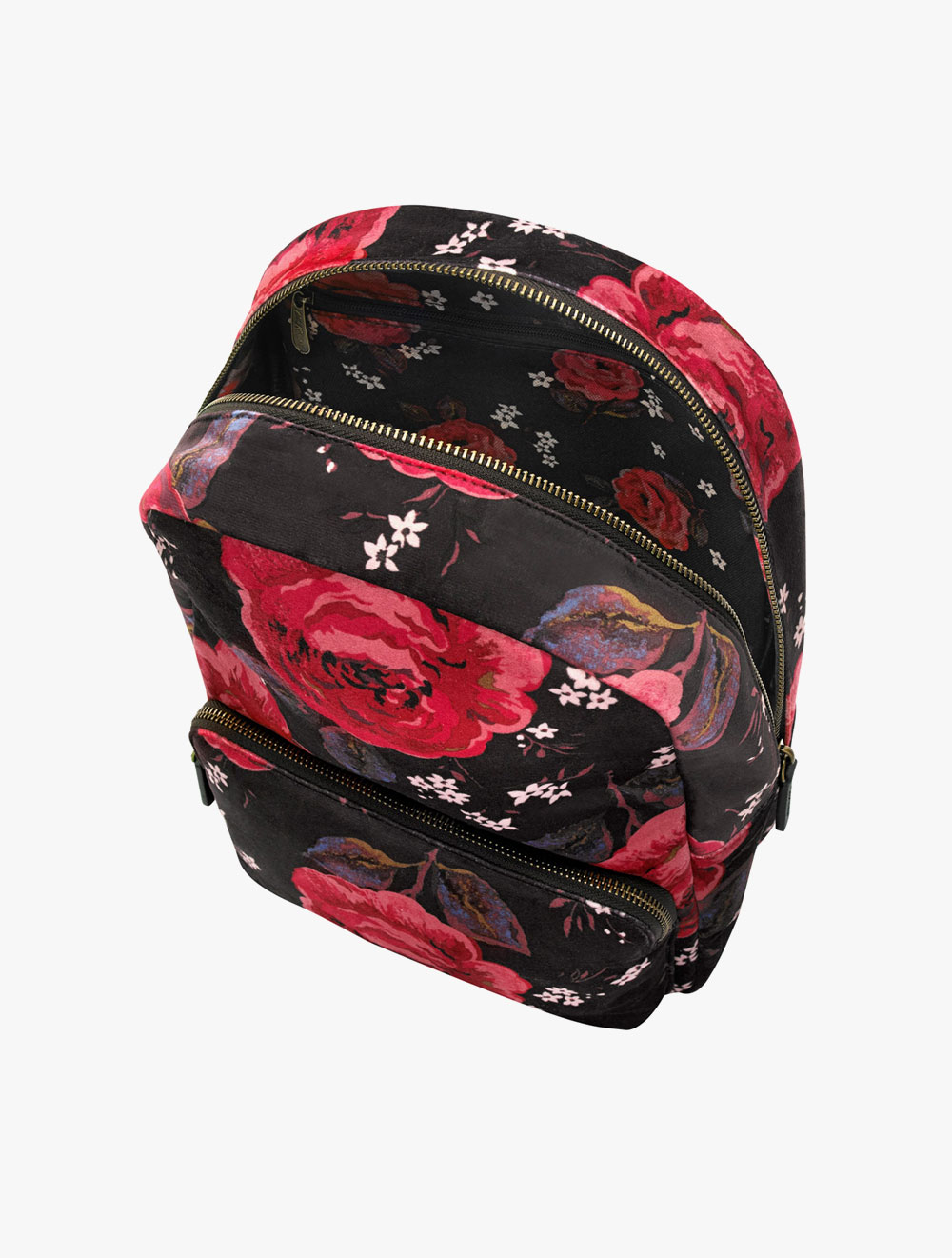 cath kidston jacquard rose velvet backpack