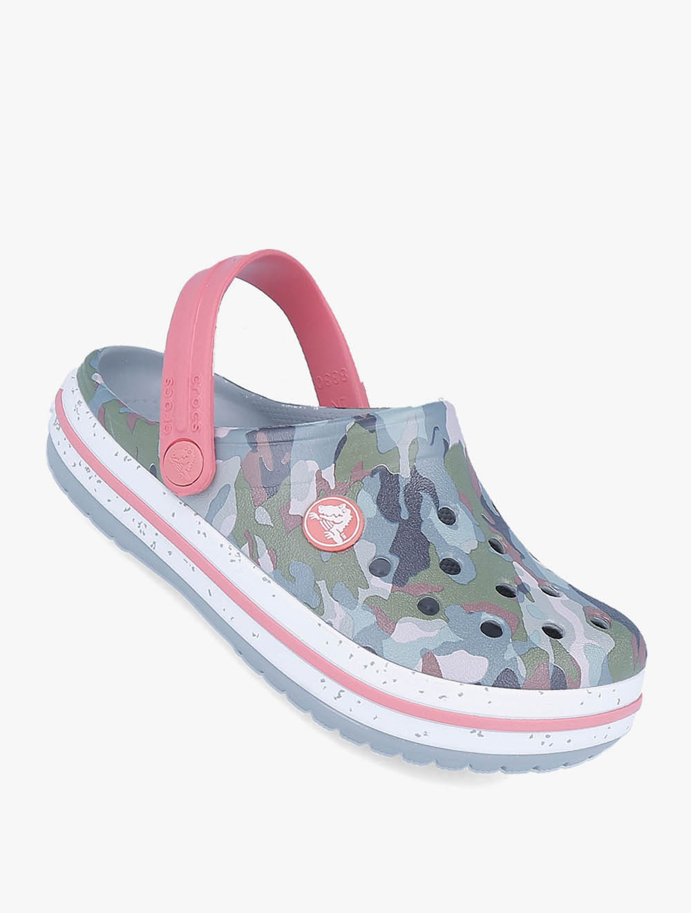 pink camo crocs