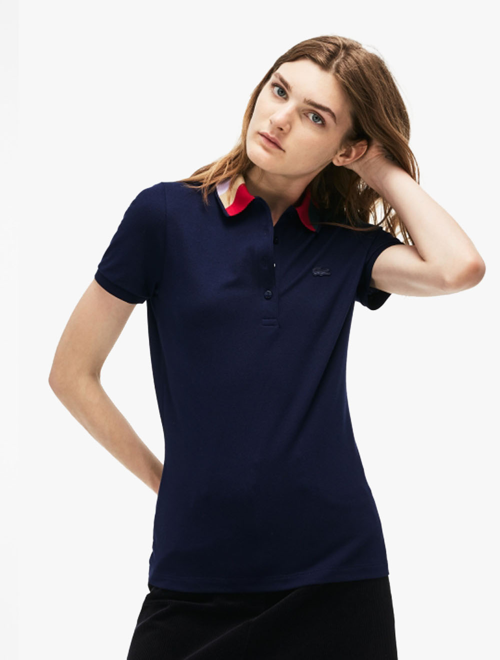women's color block polo shirts