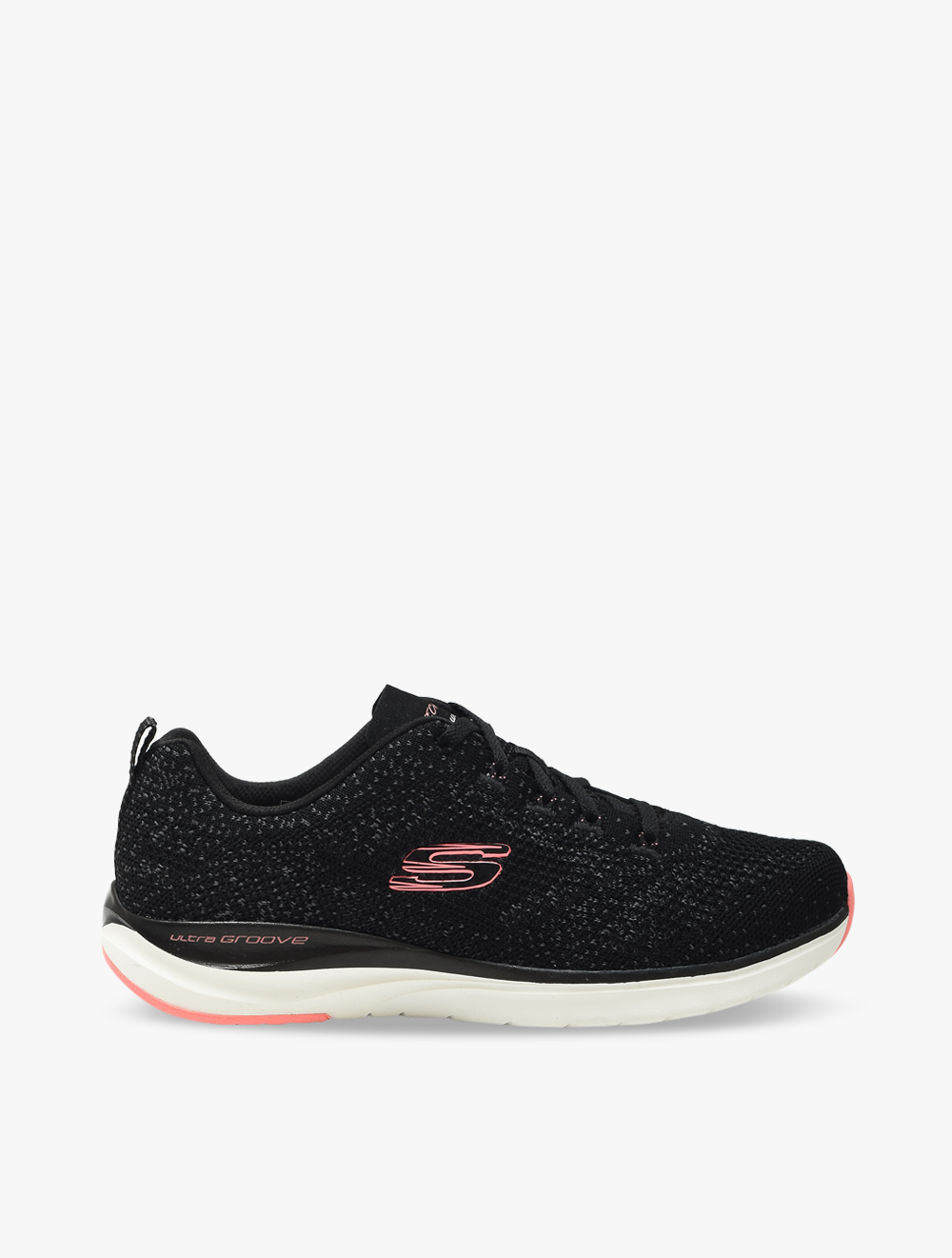 Skechers Ultra Groove Womens Running Shoes - Black Pink