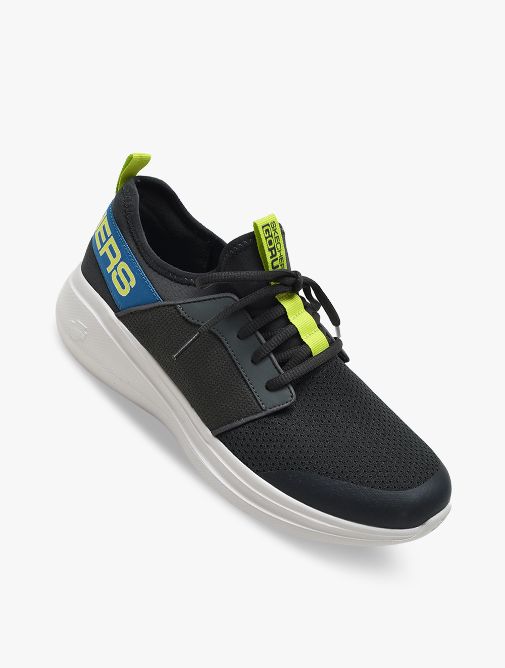 Skechers GOrun Fast Steadfast Mens Running Shoes Charcoal/Multi