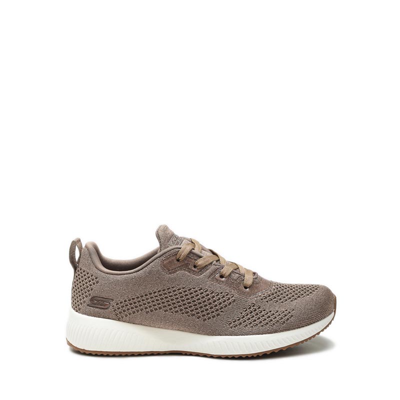 Skechers BOBS Sport Squad - Glitz Maker Womens Sneaker Shoes - Taupe