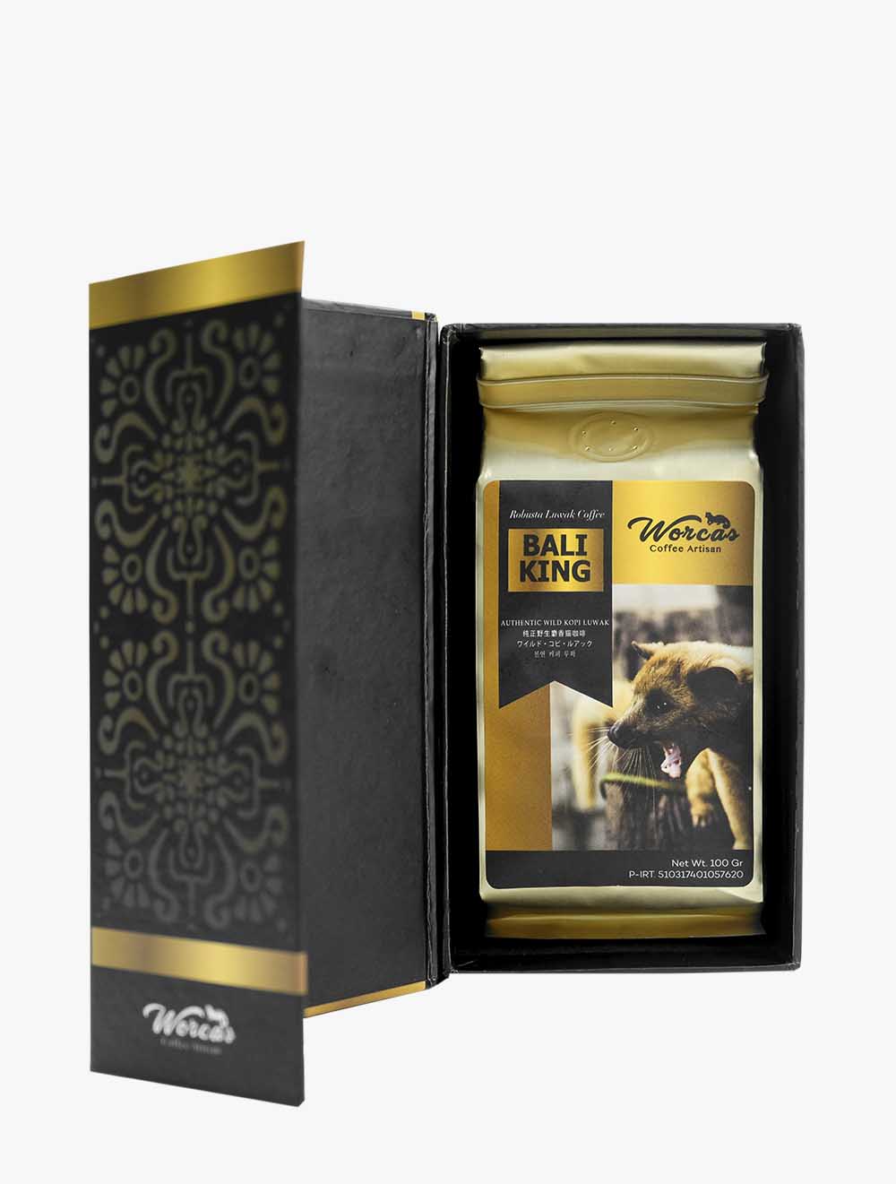 Worcas Bali King コーヒー 100g ☕ Worcas Coffee – Kopi Luwak Bali King Classic 100g Indulge in
