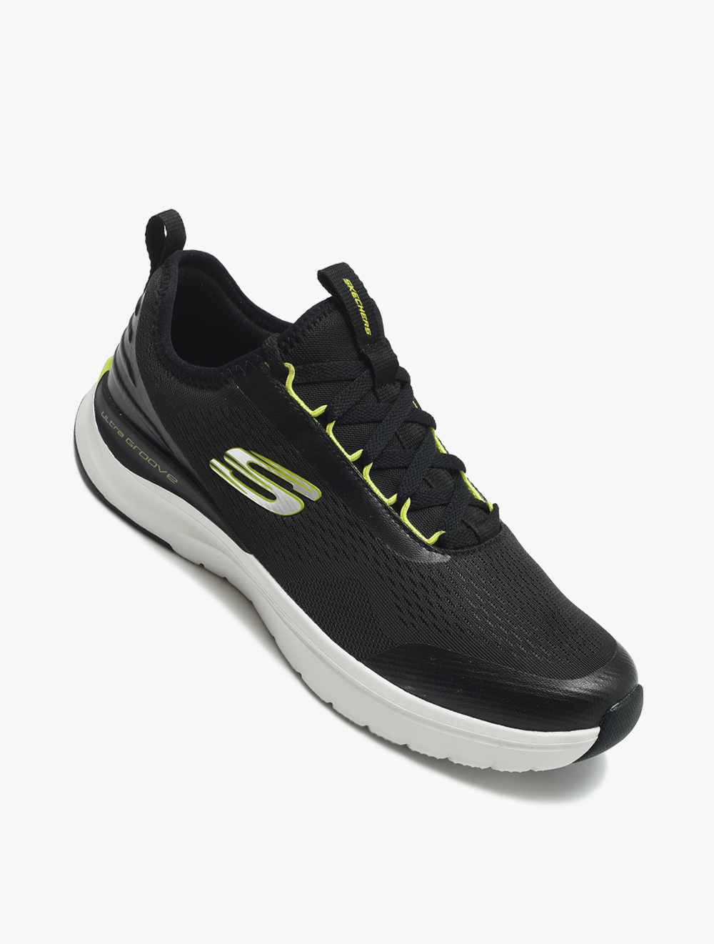 Skechers Ultra Groove Zardov Mens Sneaker Shoes Black/Lime