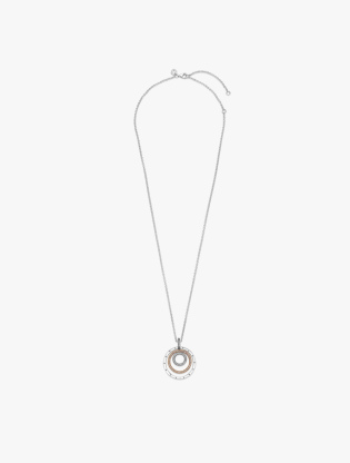 Two-tone Circles Pendant & Necklace - 602