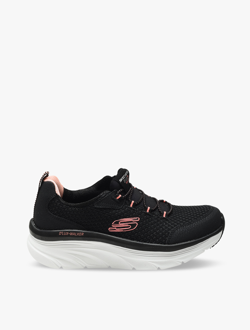 Skechers Relaxed Fit: DLux Walker - Running Vision Womens Running Shoes - Black Pink