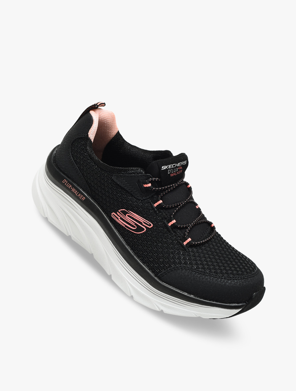 Skechers Relaxed Fit: DLux Walker - Running Vision Womens Running Shoes - Black Pink