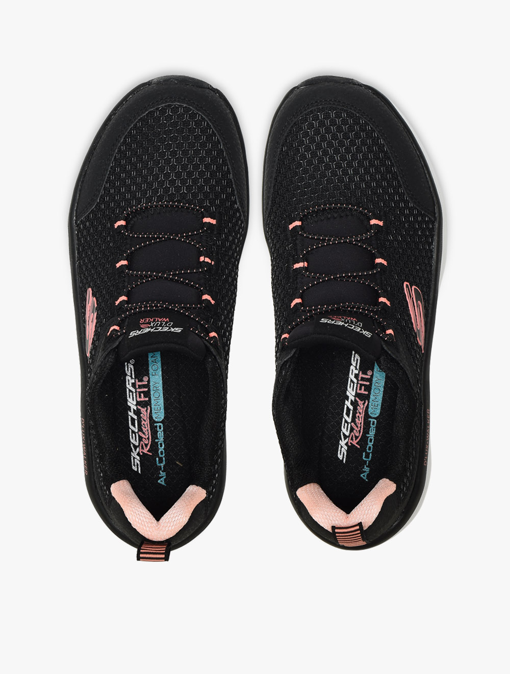 Skechers Relaxed Fit: DLux Walker - Running Vision Womens Running Shoes - Black Pink