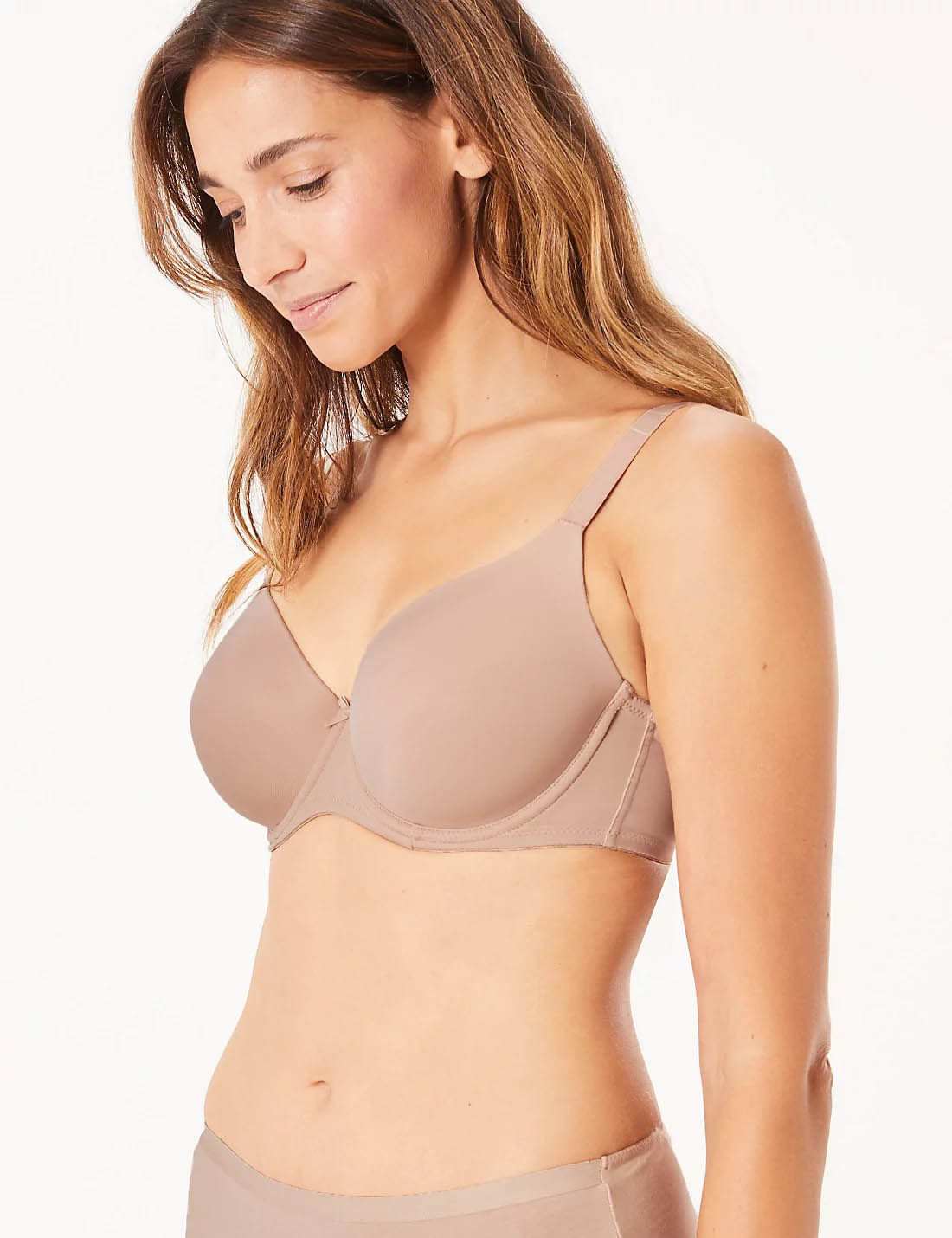 almond padded push-up plunge underwired bras Marks /& Spencer new 2 pack black