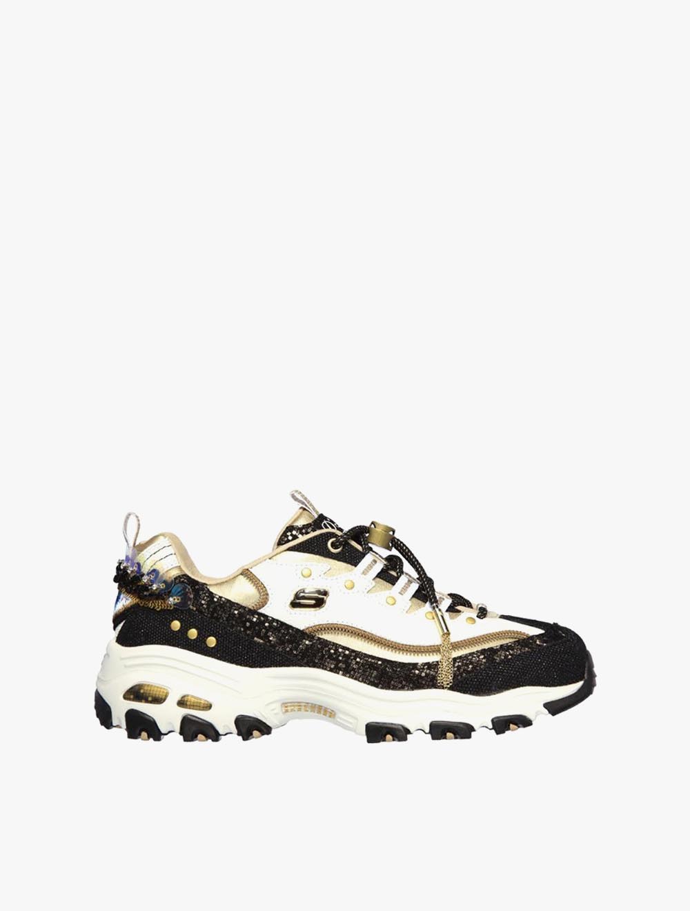 Skechers Premium Heritage: DLites - Glamorous View Womens Sneaker Shoes - Black/Gold