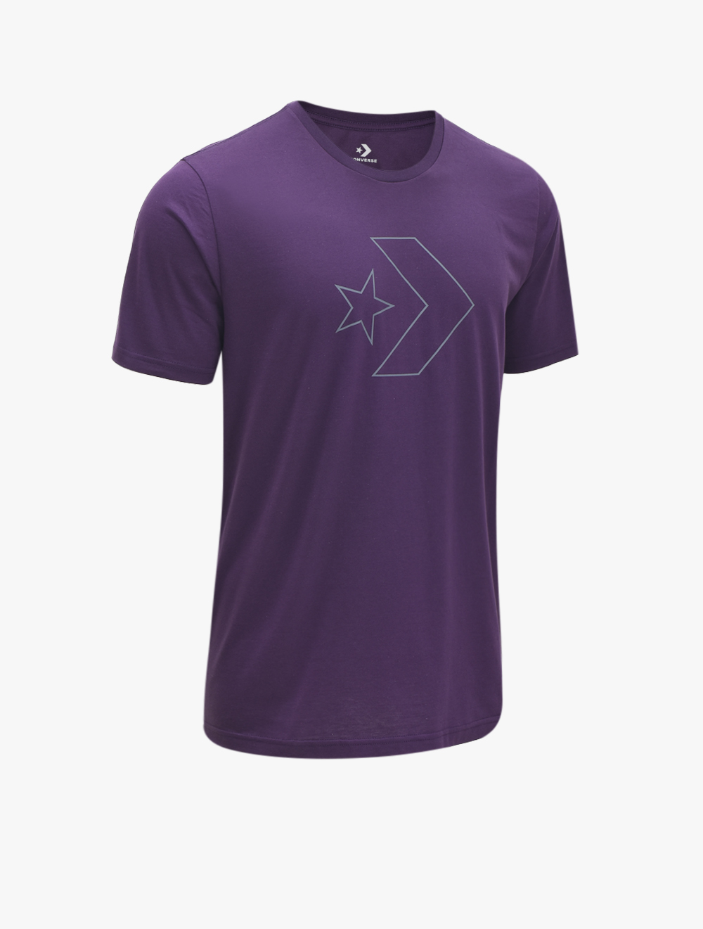 purple converse shirt