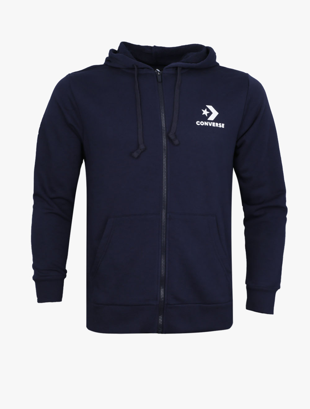converse navy zip hoodie