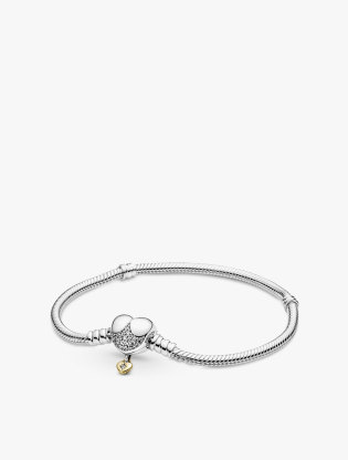 Disney Pandora Moments Heart Clasp Snake Chain Bracelet - 180