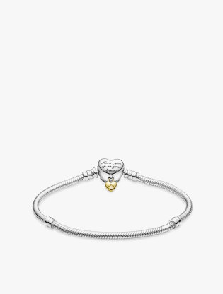 Disney Pandora Moments Heart Clasp Snake Chain Bracelet - 181