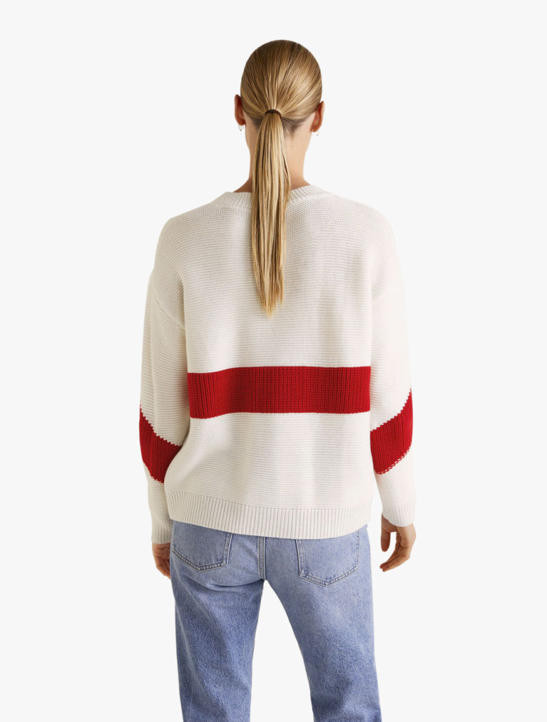 new arrivals cheap price classic fit Andrew Contrast Knit Sweater new arrivals cheap price classic fit Andrew Contrast Knit Sweater