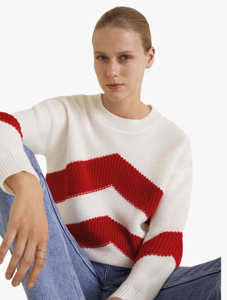 new arrivals cheap price classic fit Andrew Contrast Knit Sweater new arrivals cheap price classic fit Andrew Contrast Knit Sweater