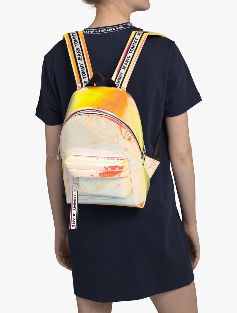 tommy hilfiger logo tape mini backpack