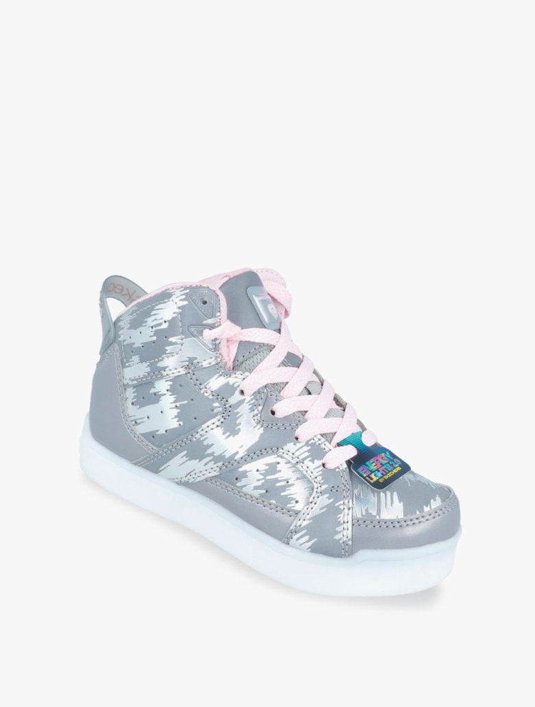 Skechers S Lights Energy Lights E Pro Reflecti Fab Girls Sneakers Shoes Silver