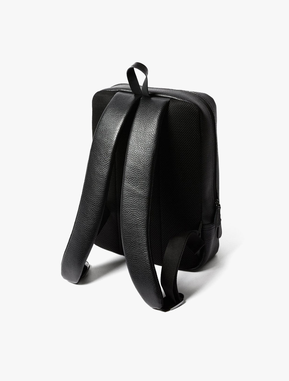 milled nappa soft leather backpack